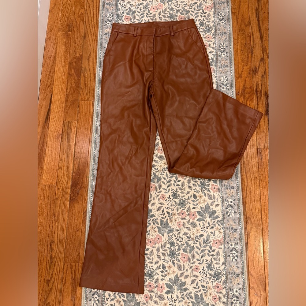 Steve Madden Tan Faux Leather Pants